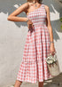 Casual Boho Plaid Maxi Dress Emilia
